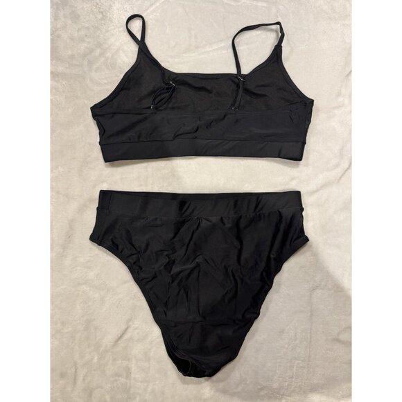 Pink Queen Women's Size Med High Waisted Bikini Cheeky High Cut Swimsuit Sz XL - Picture 5 of 6